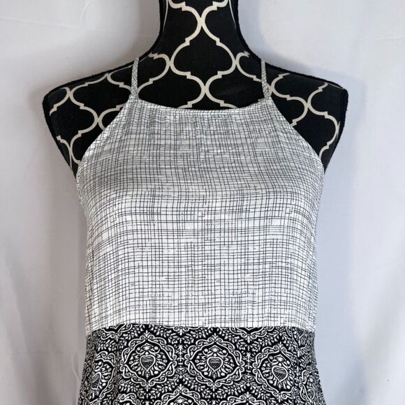 Lori + Mari Handkerchief Halter Maxi Dress Small Small Mixed Print Boho Hippie - Picture 4 of 13
